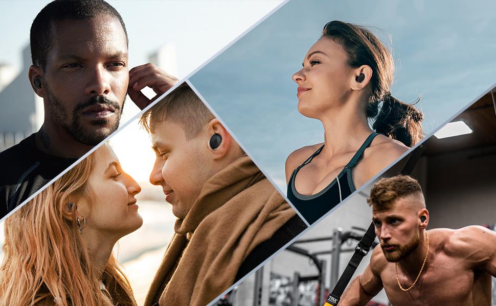 Stable-wear Gym Earbuds comfortable wear budget wireless waterproof stereo earbuds