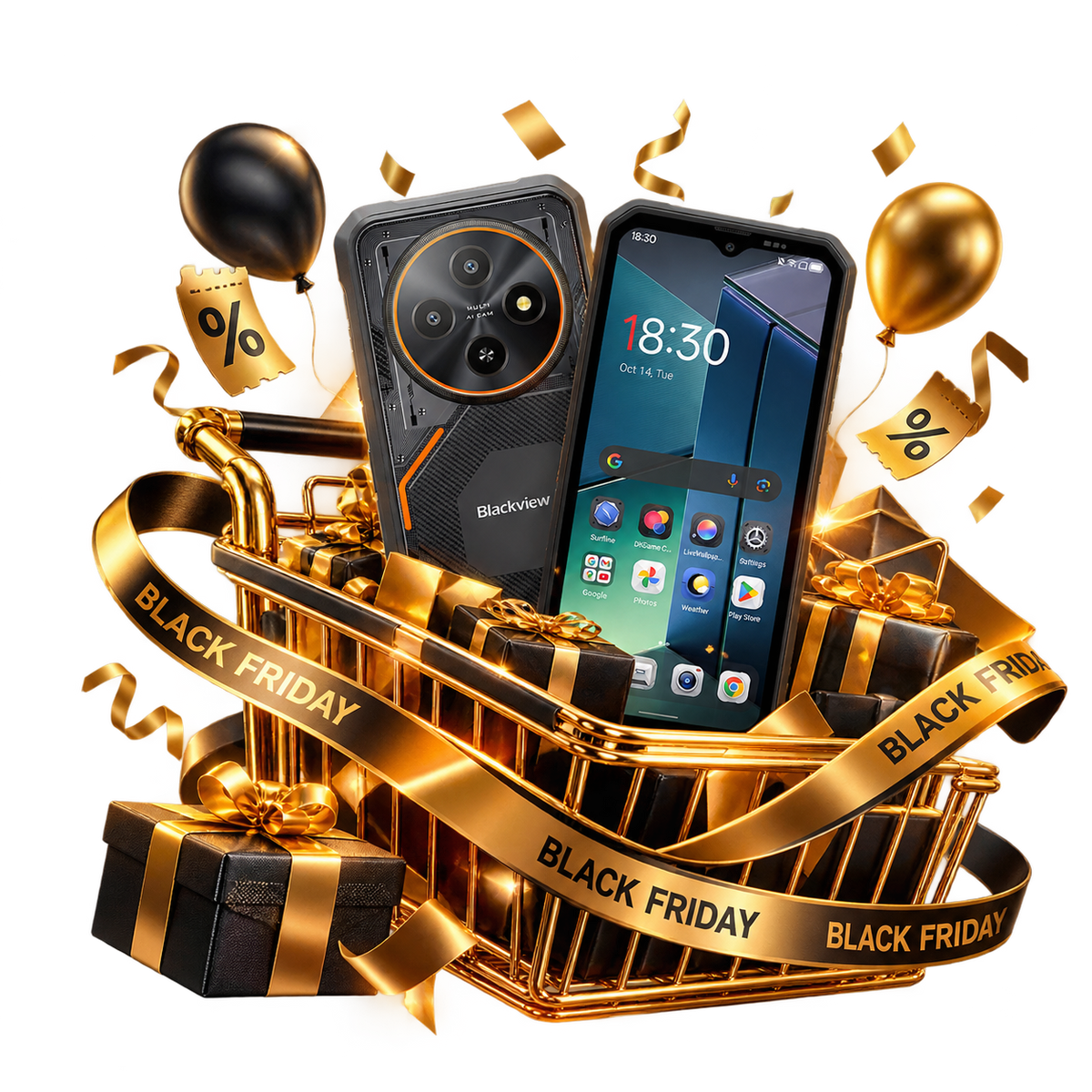 Blackview FORT 2 超薄型 6.56インチ MediaTek Helio G81 オクタコア 5000mAh 16MP+13MP AIカメラ NFC 4G 頑丈な携帯電話