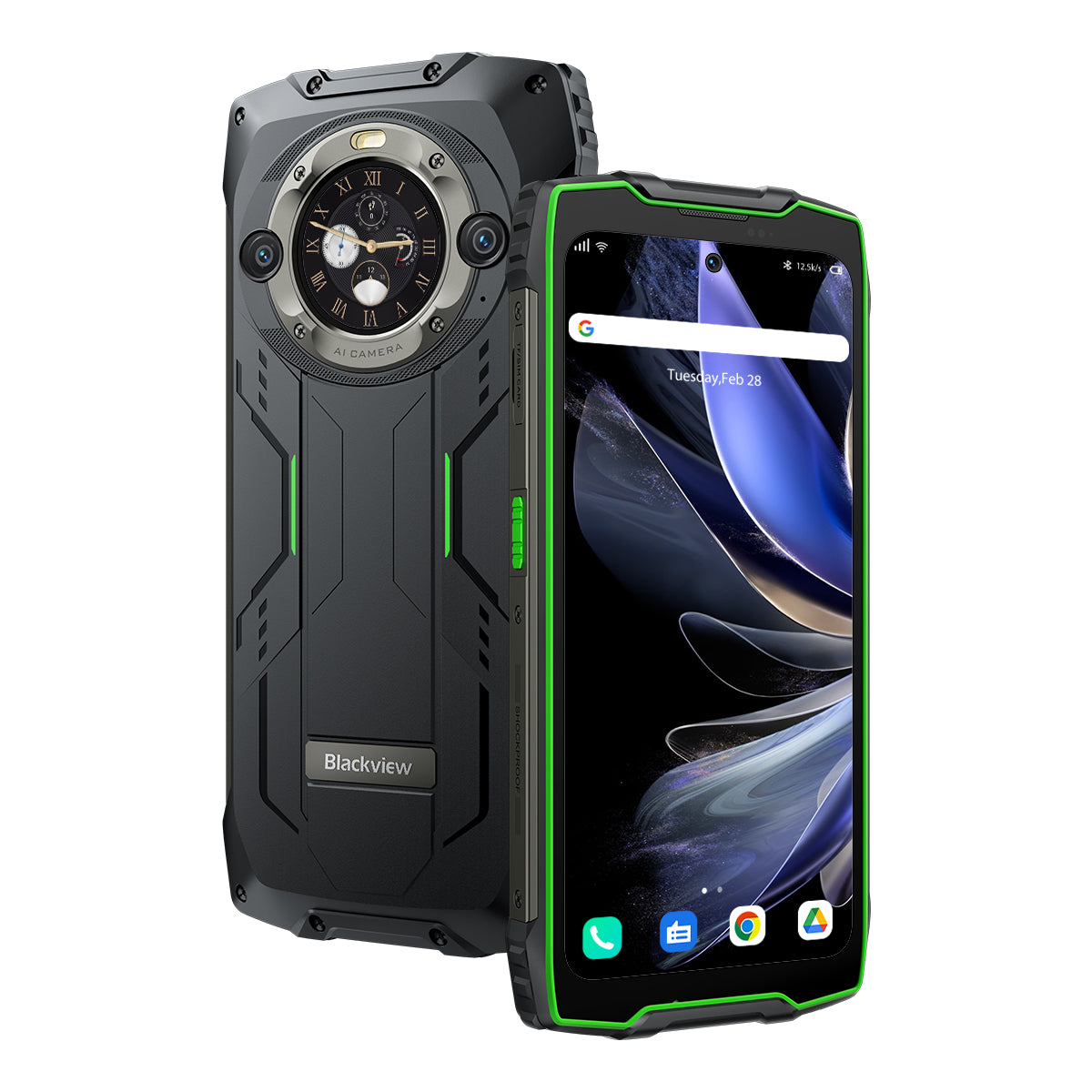 Blackview BV9300 Pro 8/12GB+256GB 6.7インチメイン＆1.3インチラウンドセカンダリーディスプレイ内蔵100LMフラッシュライト15080mAh 4Gタフスマートフォン