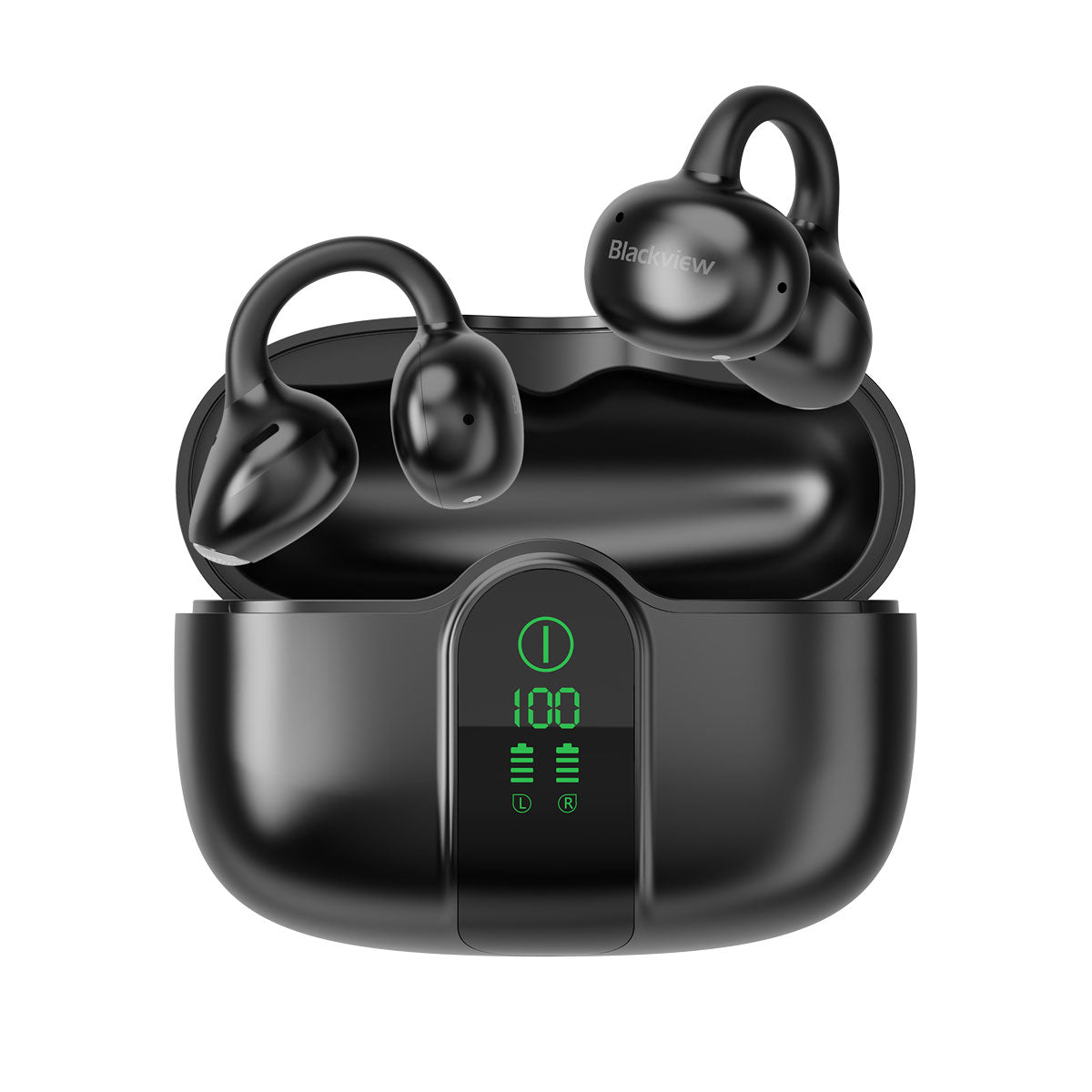 Blackview AirBuds 15 IPX5防水 LEDディスプレイ Bluetooth 6.0 クリップオン OWS イヤホン