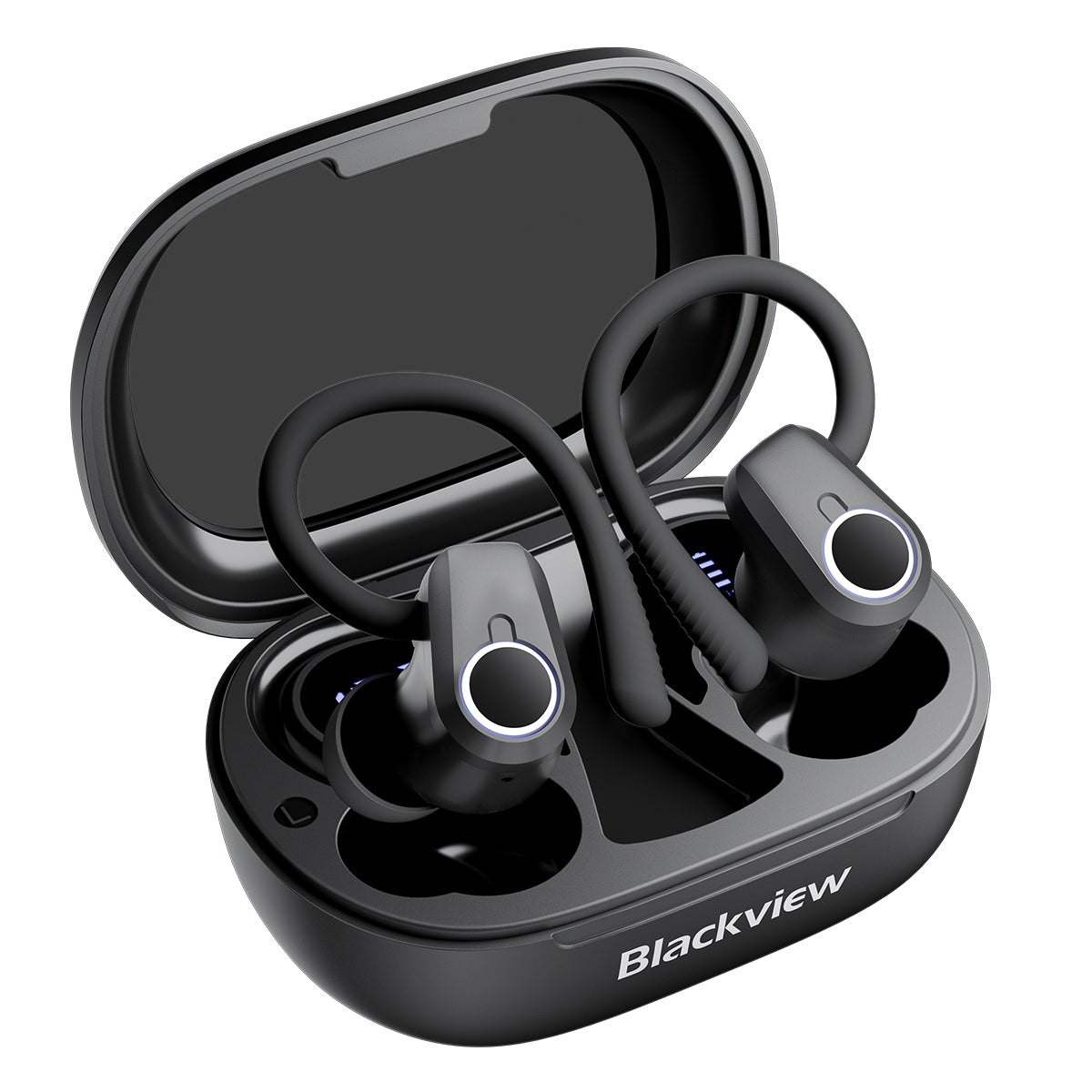 Blackview AirBuds 60 IPX4 防水 Bluetooth 5.3 ハーフインイヤー TWS イヤホン (イヤーフック付き) 