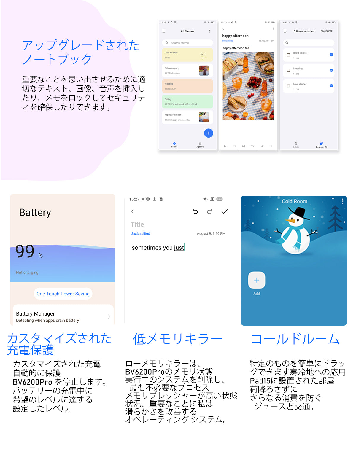 Blackview BV6200 Pro ラウドスピーカー搭載頑丈携帯電話