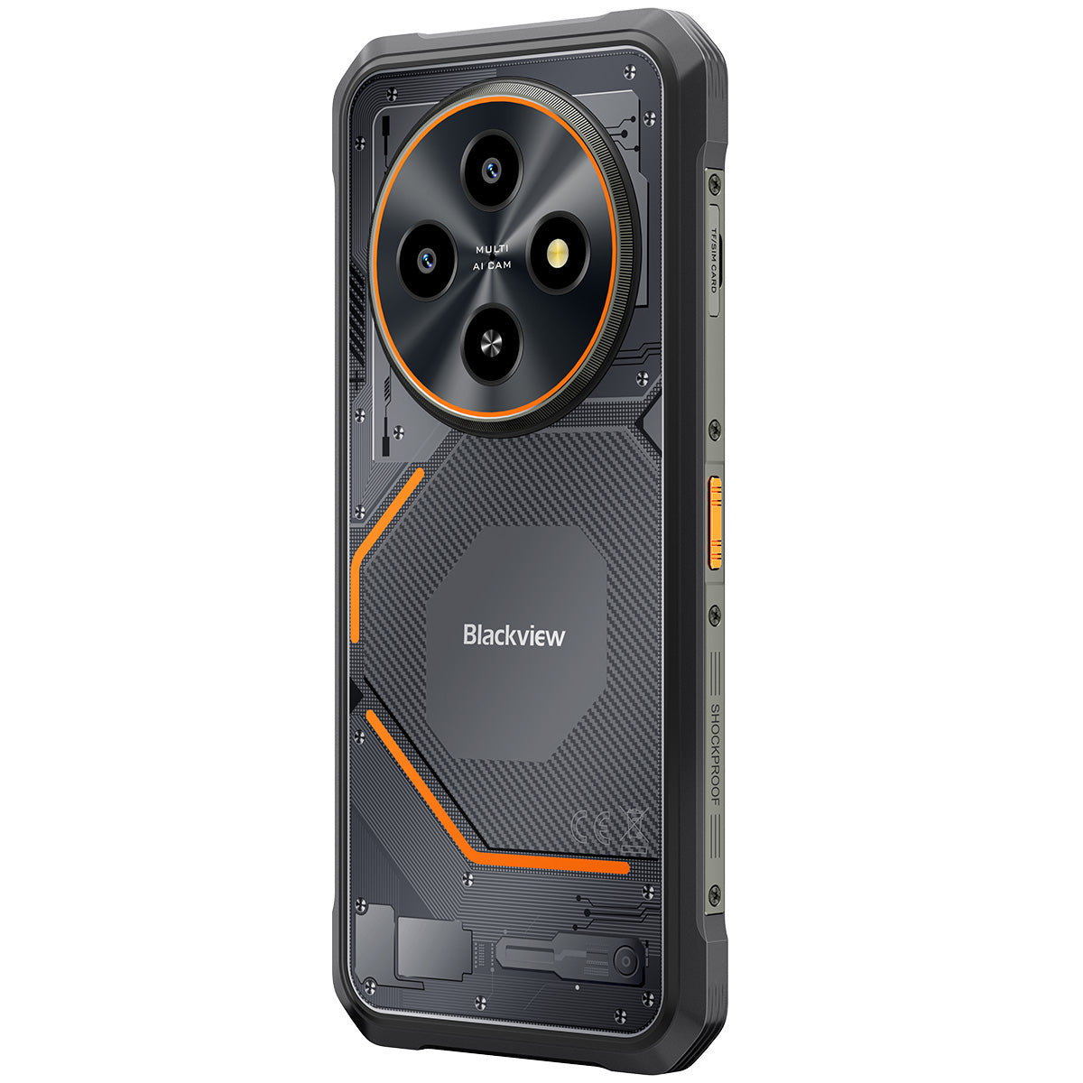 Blackview FORT 2 超薄型 6.56インチ MediaTek Helio G81 オクタコア 5000mAh 16MP+13MP AIカメラ NFC 4G 頑丈な携帯電話