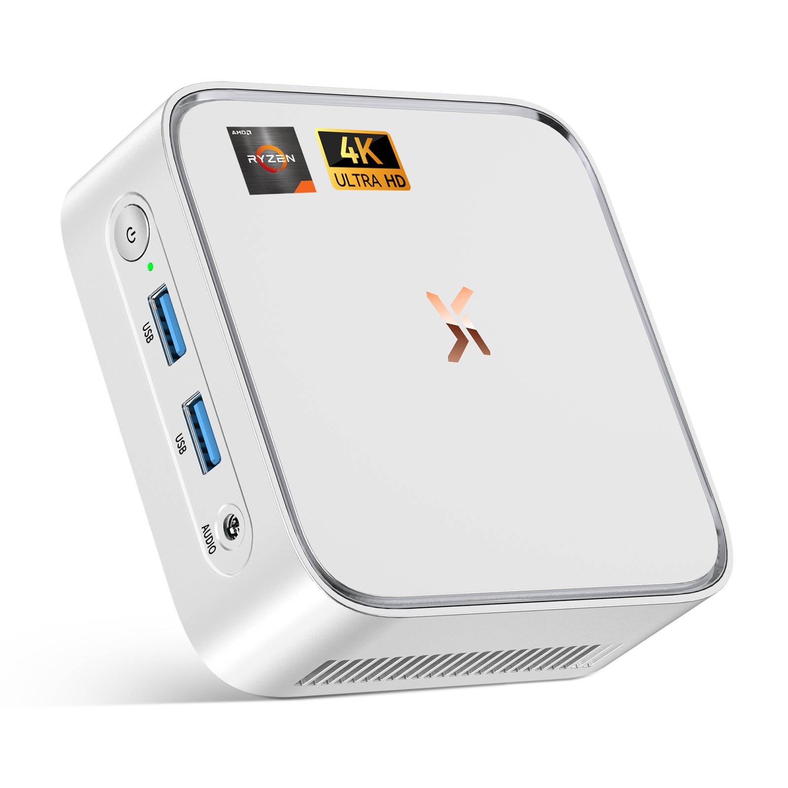 Huidun H80 ミニPC AMD Ryzen 5 3500U（最大3.7GHz）、16GB RAM、512GB ストレージ、オフィス用ホームコンピューター、デュアルディスプレイ対応、WiFi 5、Bluetooth 4.2、3年保証、ノートパソコン・モニター用（シルバー）