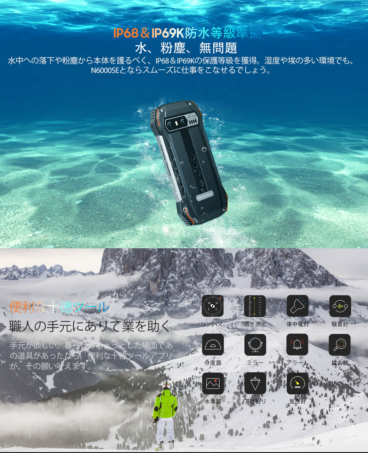 Blackview N6000SE 4.3 インチ 3700mAh ミニ頑丈な携帯電話