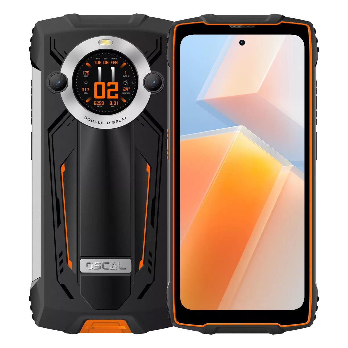 Oscal Pilot 2 6.5インチ デュアルスクリーン &amp; デュアルLEDフラッシュライト 8+256GB MediaTek Helio G99 オクタコア 4G 頑丈な携帯電話