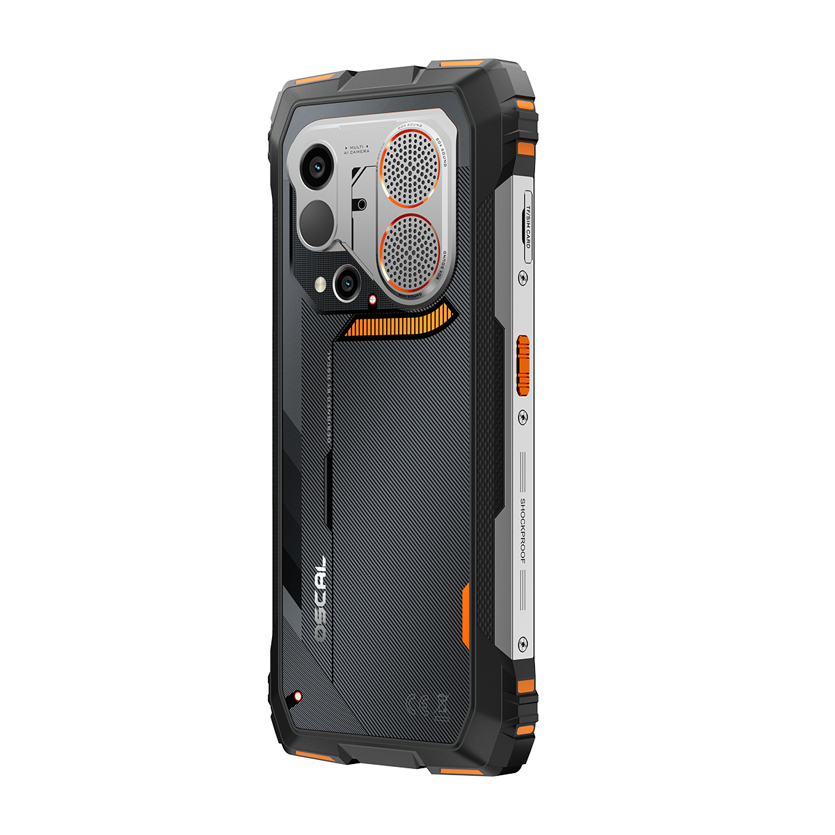 Oscal パイロット6 サーマルイメージング 4G 頑丈な電話機 6.78インチ 120Hz ディスプレイ 108メガピクセルカメラ 98デシベル大音量スピーカー & 93ルーメンLED懐中電灯