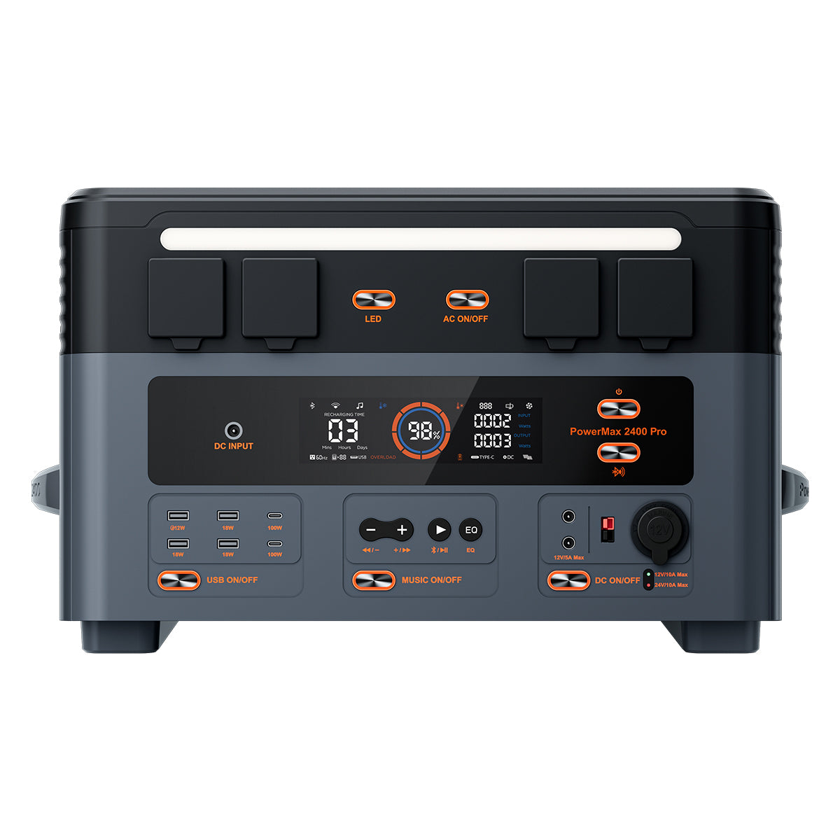 Oscal PowerMax 2400 Pro ケーブルレス積み重ね可能着脱式モジュラー携帯用電源ステーション