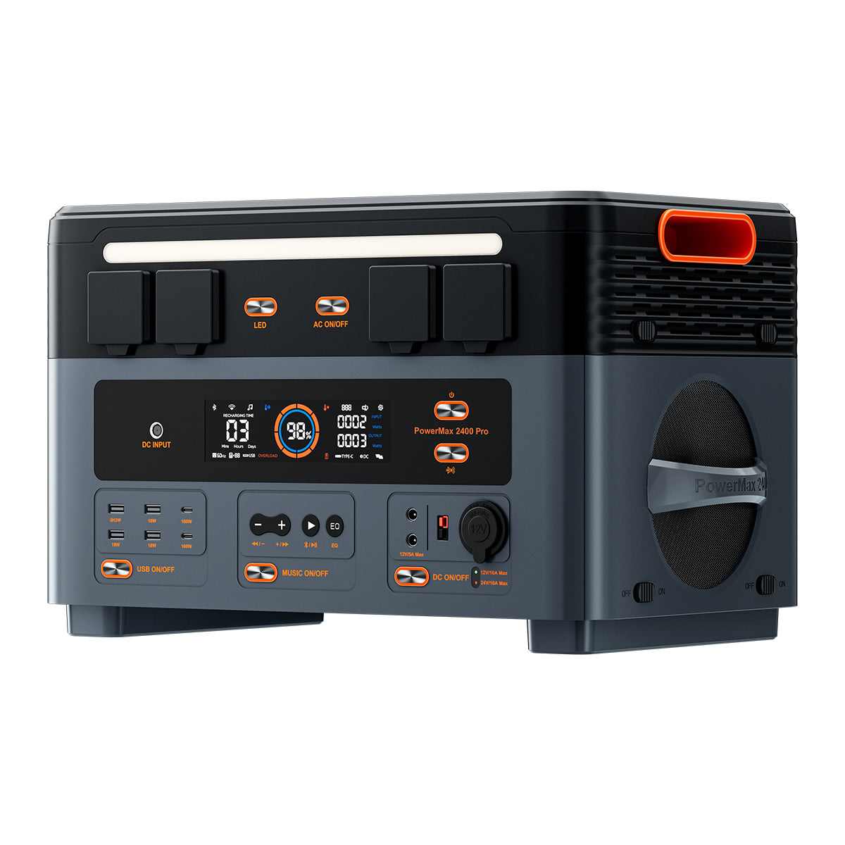 Oscal PowerMax 2400 Pro ケーブルレス積み重ね可能着脱式モジュラー携帯用電源ステーション