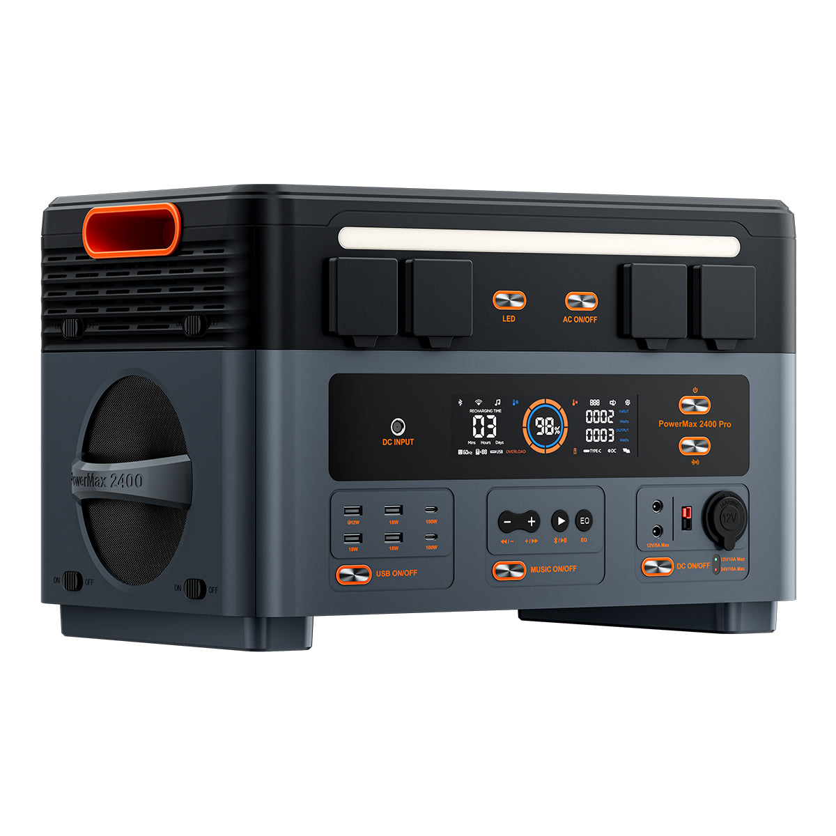 Oscal PowerMax 2400 Pro ケーブルレス積み重ね可能着脱式モジュラー携帯用電源ステーション