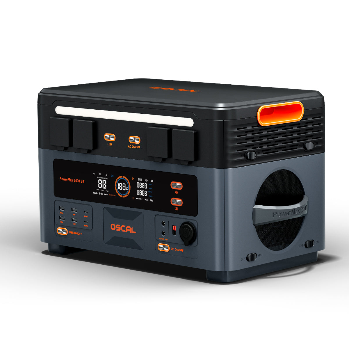 Oscal PowerMax 2400 SE 2016Wh 2400W 取り外し可能なモジュール式ポータブル電源