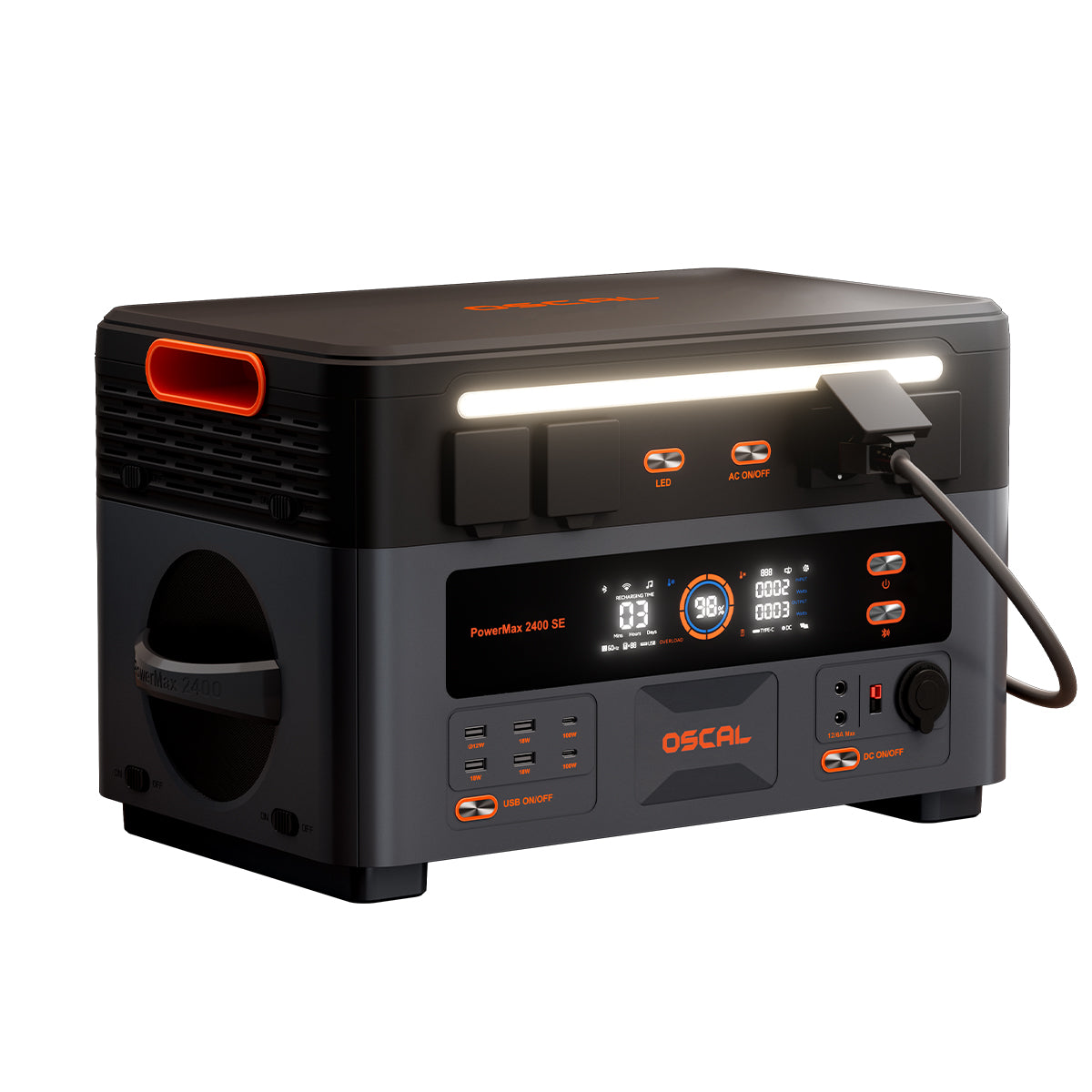Oscal PowerMax 2400 SE 2016Wh 2400W 取り外し可能なモジュール式ポータブル電源