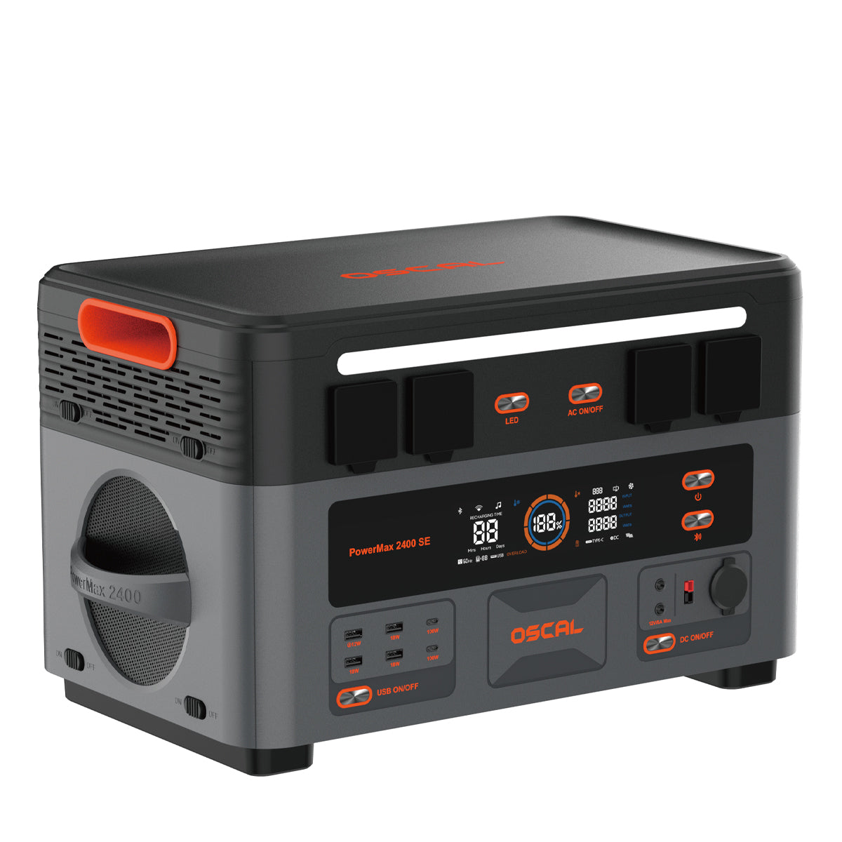 Oscal PowerMax 2400 SE 2016Wh 2400W 取り外し可能なモジュール式ポータブル電源