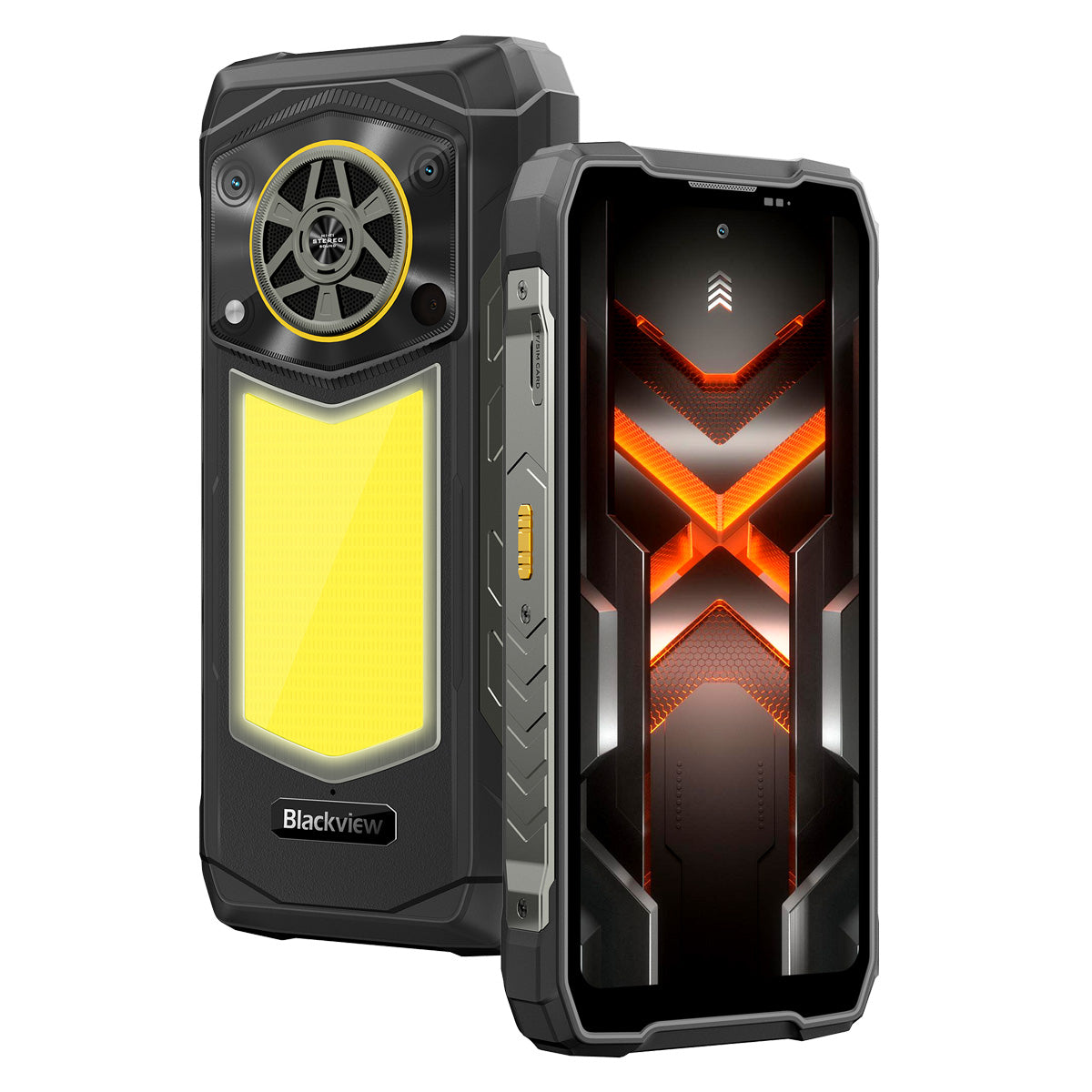 Blackview ROCK 5 ハイファイステレオスピーカー付きキャンプライト 耐衝撃4G携帯電話 6.78インチ 2.4K 120Hzディスプレイ 108MPカメラ＆20,000mAhバッテリー搭載