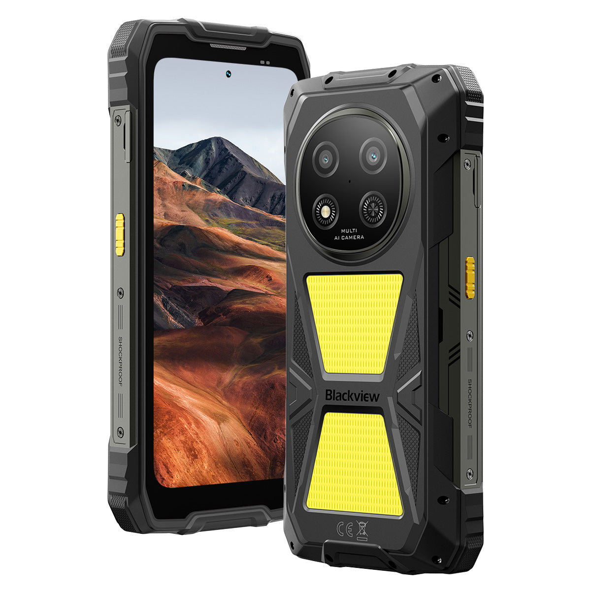 Blackview ROCK 2 Pro 6.67インチ 120Hz表示 400ルーメン キャンプ用灯り 15000mAh 5G 頑丈な電話機