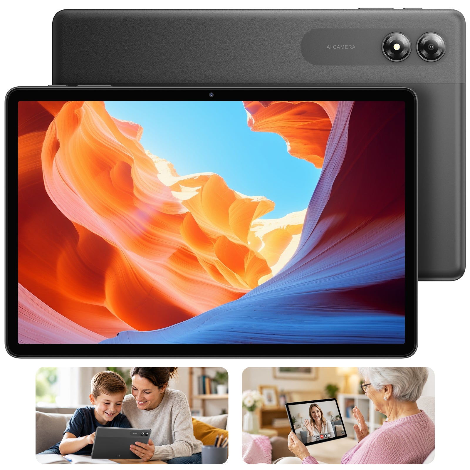TABWEE 11インチ Android 16 AIタブレット、16GB+64GB（最大4TB対応）、7000mAh、5G WiFi、ペアレンタルコントロール、子供に安全で高齢者にも使いやすい、学習・ストリーミング・仕事向け