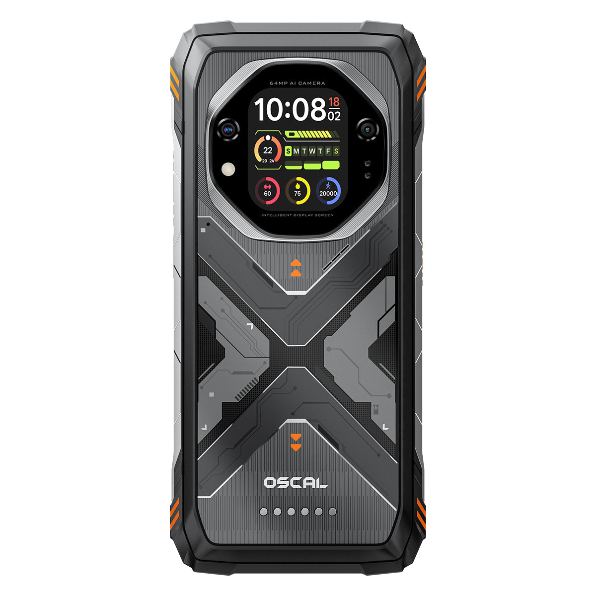 Oscal TANK 1 6.78インチ 120Hz メイン＆2.01インチ セカンダリーディスプレイ 20000mAh 170LM 懐中電灯＆ナイトビジョンカメラ 5G AI 頑丈な電話機