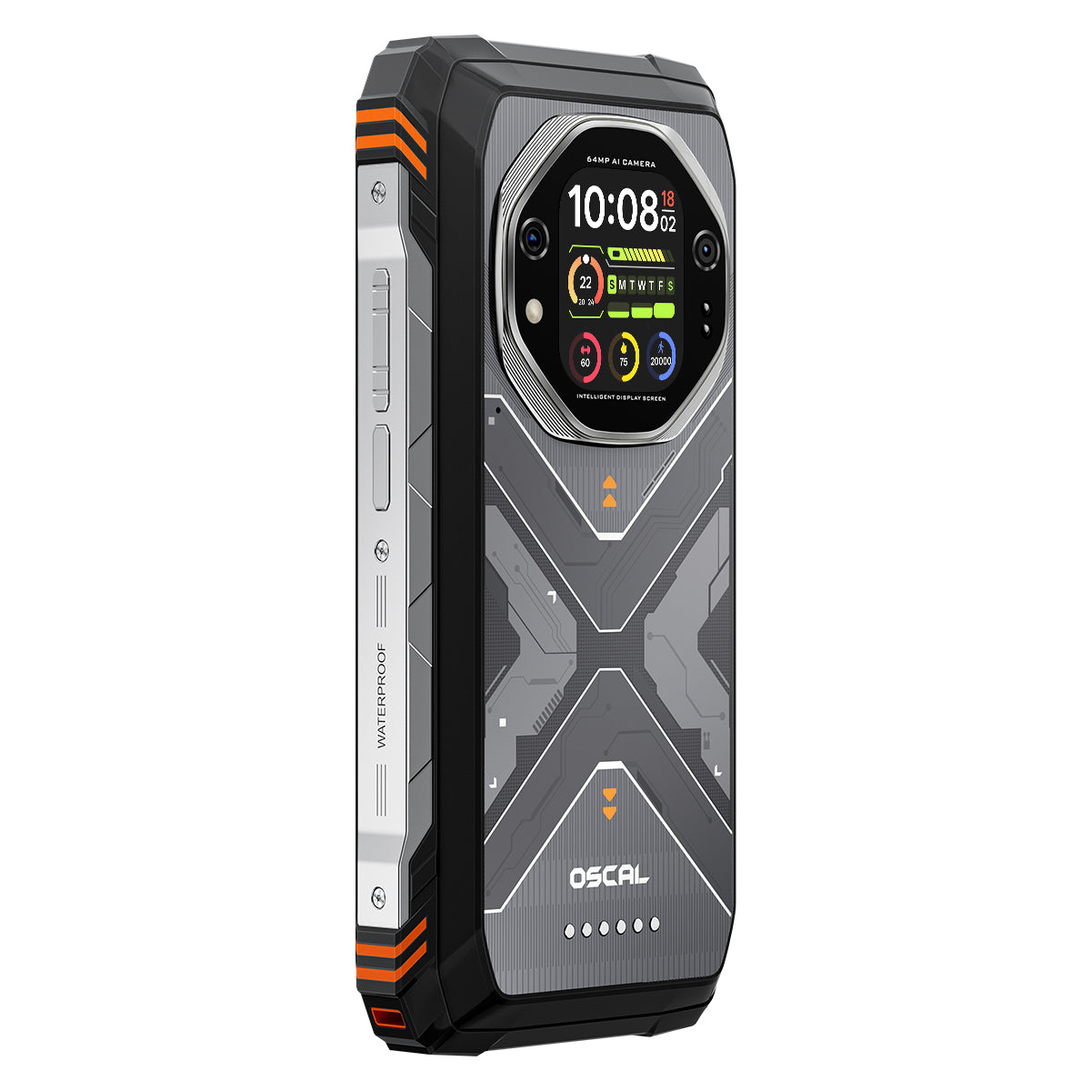 Oscal TANK 1 6.78インチ 120Hz メイン＆2.01インチ セカンダリーディスプレイ 20000mAh 170LM 懐中電灯＆ナイトビジョンカメラ 5G AI 頑丈な電話機