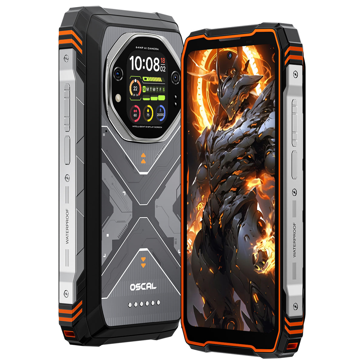 Oscal TANK 1 6.78インチ 120Hz メイン＆2.01インチ セカンダリーディスプレイ 20000mAh 170LM 懐中電灯＆ナイトビジョンカメラ 5G AI 頑丈な電話機
