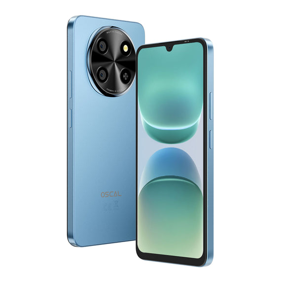 Téléphone portable 5G OSCAL Tiger 8 Smartphone 6,88 HD+,120Hz,24Go+128Go/2To TF Android 15 Octa Core NFC–5000mAh 16MP+8MP Bleu   Téléphonie