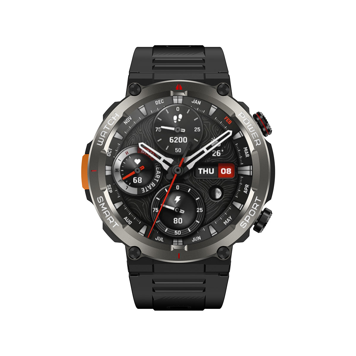 Blackview W50 Pro 1.45インチ IP68 防水 LED 懐中電灯 頑丈 スマートウォッチ