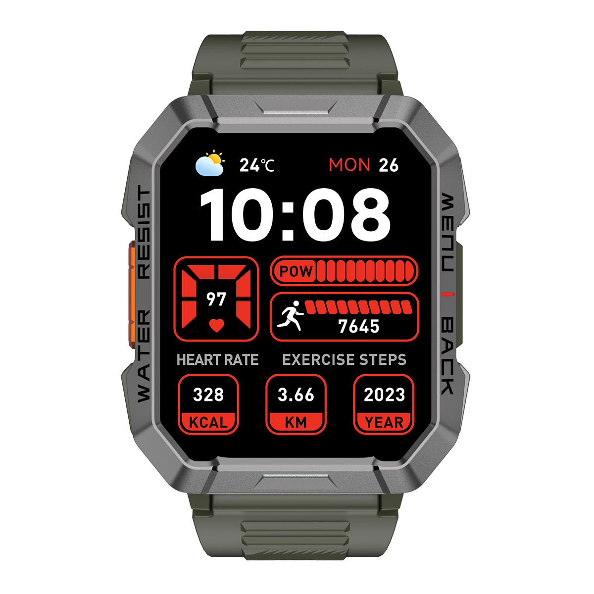 Blackview W60 2.01 インチ 900mAh LED 懐中電灯 Campass アウトドア スマート ウォッチ