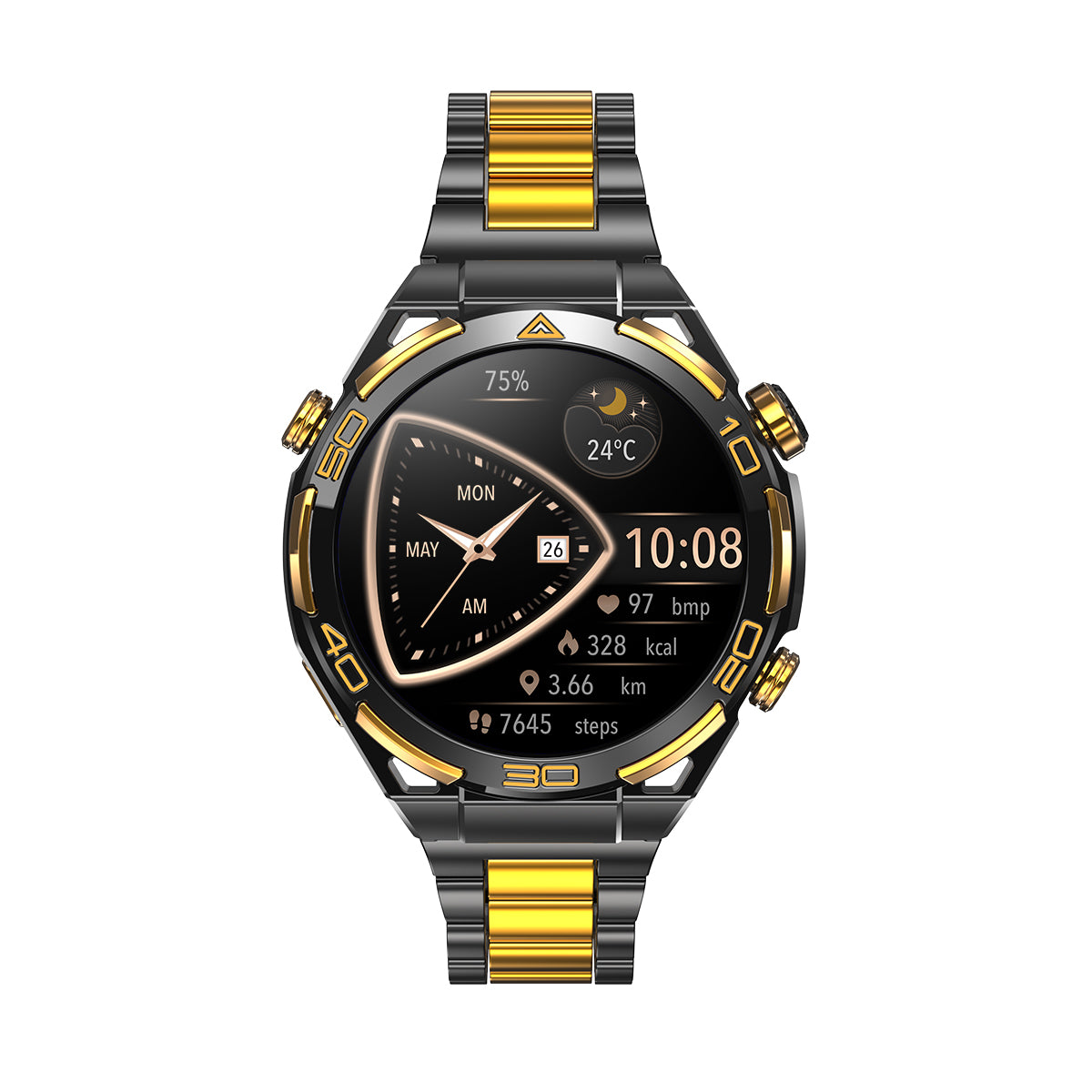 Blackview W90 Pro GPS 1.43インチ AMOLEDスクリーン 内蔵LED懐中電灯 アウトドアスポーツスマートウォッチ