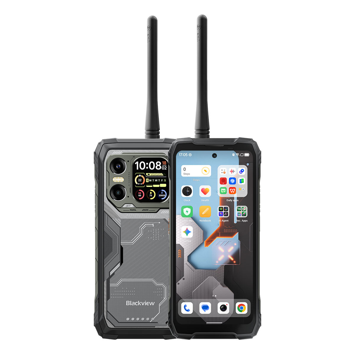 Blackview XPLORE 1 トランシーバー 5G トランシーバー 頑丈な電話 6.78インチ 120Hz メイン＆2.01インチ セカンダリーディスプレイ 20000mAh バッテリー付き
