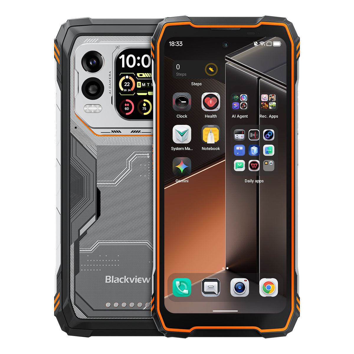 Blackview XPLORE 1 Pro 5G サーマルイメージング堅牢電話 w/ 6.78" 120Hz メイン & 2.01" セカンダリーディスプレイ 20000mAh 170LM フラッシュライト
