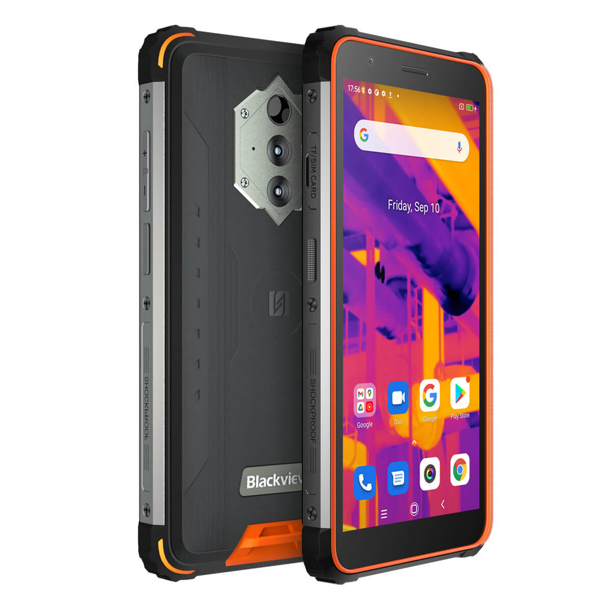 SIMフリーBlackview BL8800Pro Orange サーマルカメラ Blackview BL8800 5G Infrared Camera Tough Smartphone 8+128GB
