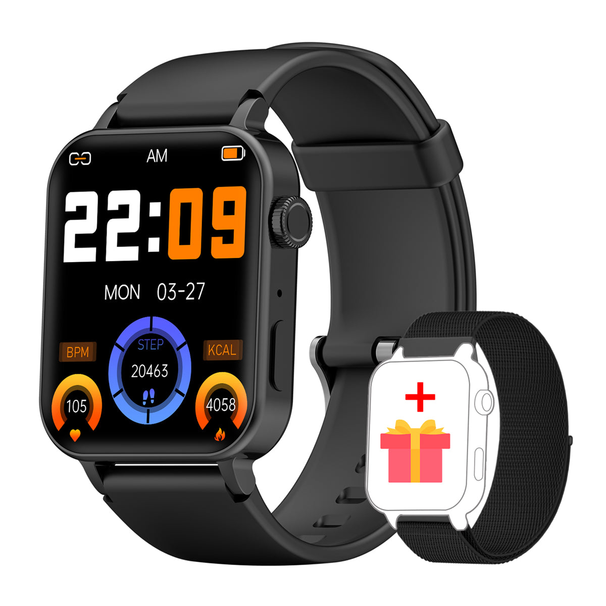Blackview W10 IP68 防水 Bluetooth 通話音声アシスタント スマートウォッチ